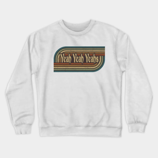 Yeah Yeah Yeahs Vintage Stripes Crewneck Sweatshirt by paintallday